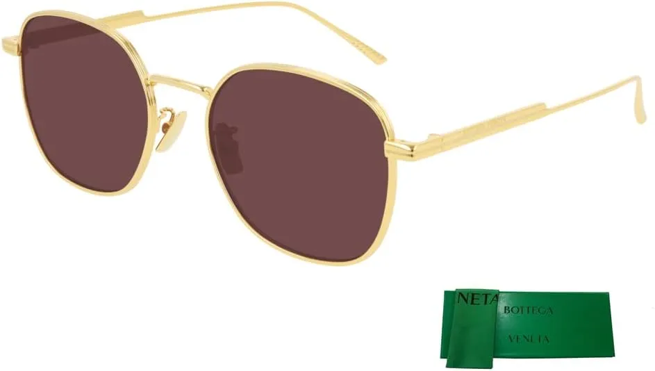 Bottega Veneta BV1014SK Square Sunglasses for Men for Women   BUNDLE with Designer iWear Eyewear Care Kit