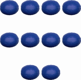 Brain Squeeze Balls Set of 10, Bulk Pack - Stress Relief, Perfect for Your Desk, Office or Home - Blue