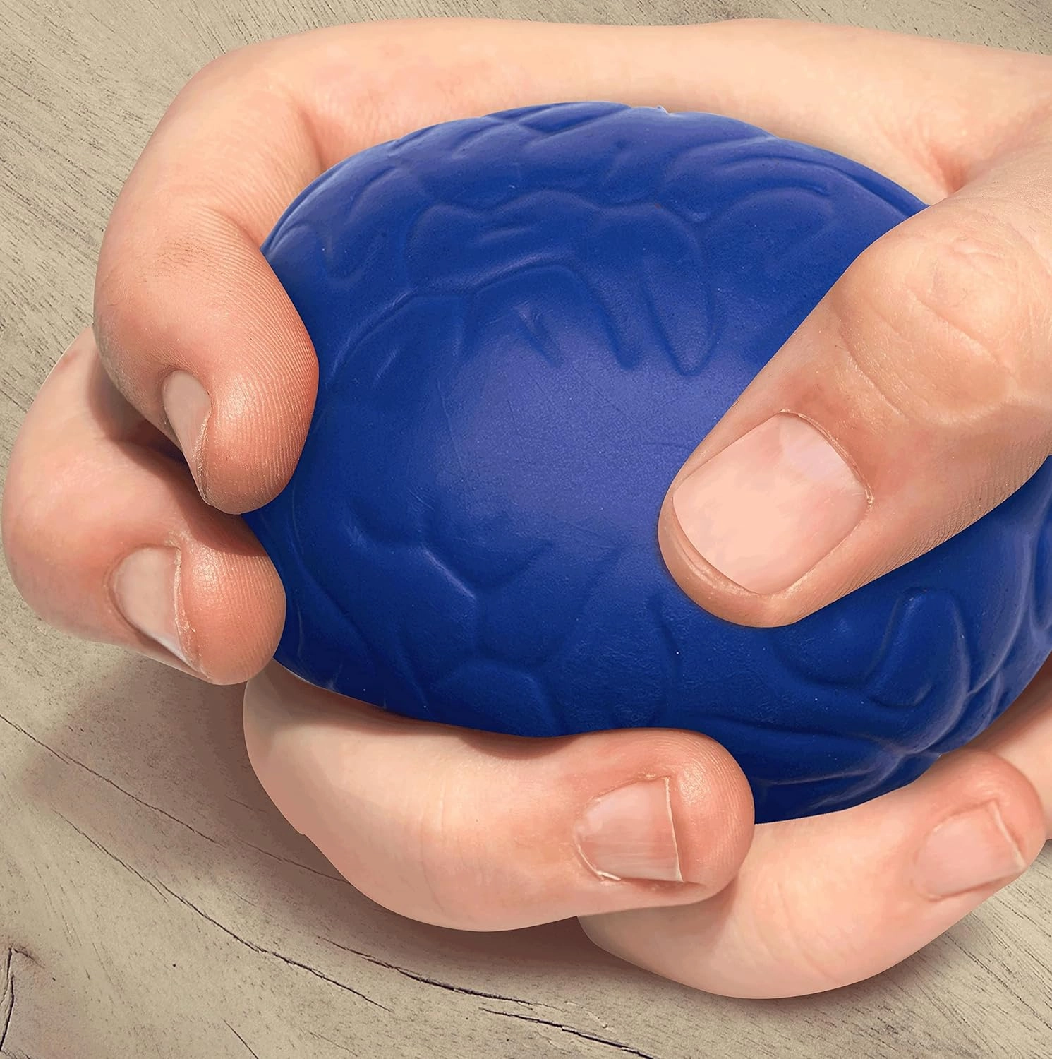 Brain Squeeze Balls Set of 10, Bulk Pack - Stress Relief, Perfect for Your Desk, Office or Home - Blue