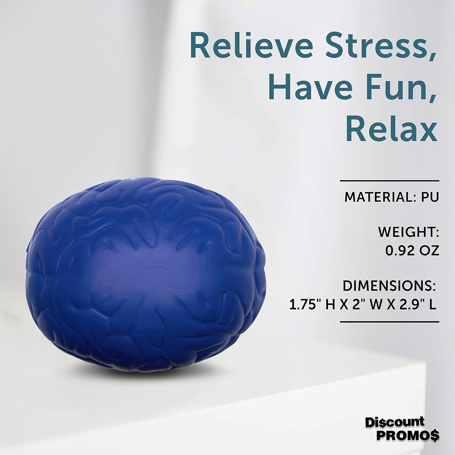 Brain Squeeze Balls Set of 10, Bulk Pack - Stress Relief, Perfect for Your Desk, Office or Home - Blue