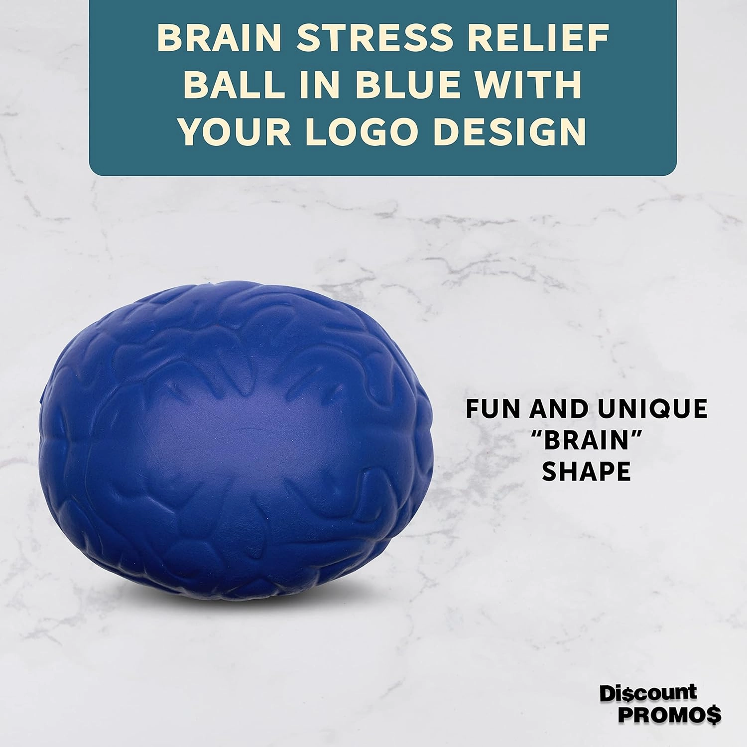 Brain Squeeze Balls Set of 10, Bulk Pack - Stress Relief, Perfect for Your Desk, Office or Home - Blue