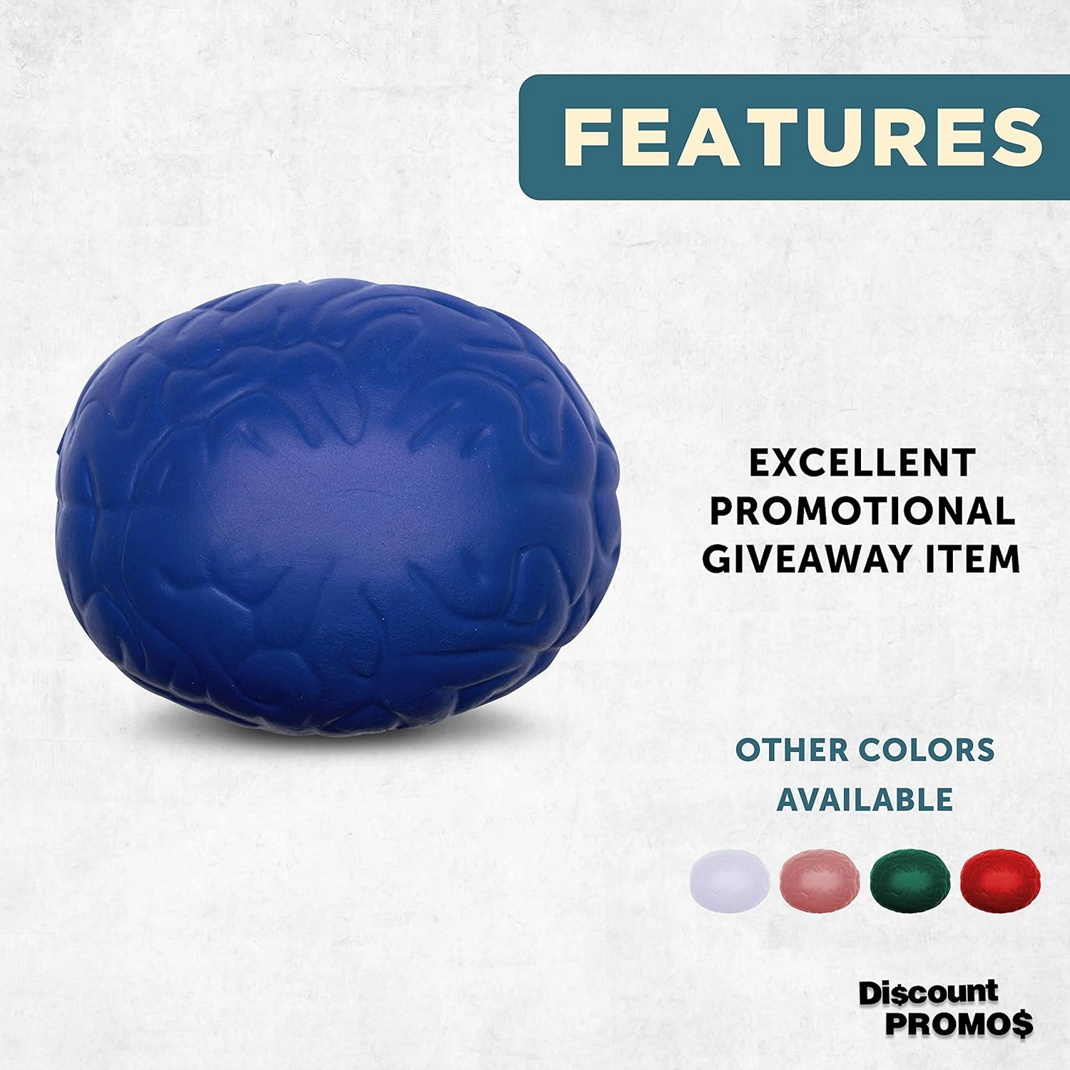 Brain Squeeze Balls Set of 10, Bulk Pack - Stress Relief, Perfect for Your Desk, Office or Home - Blue