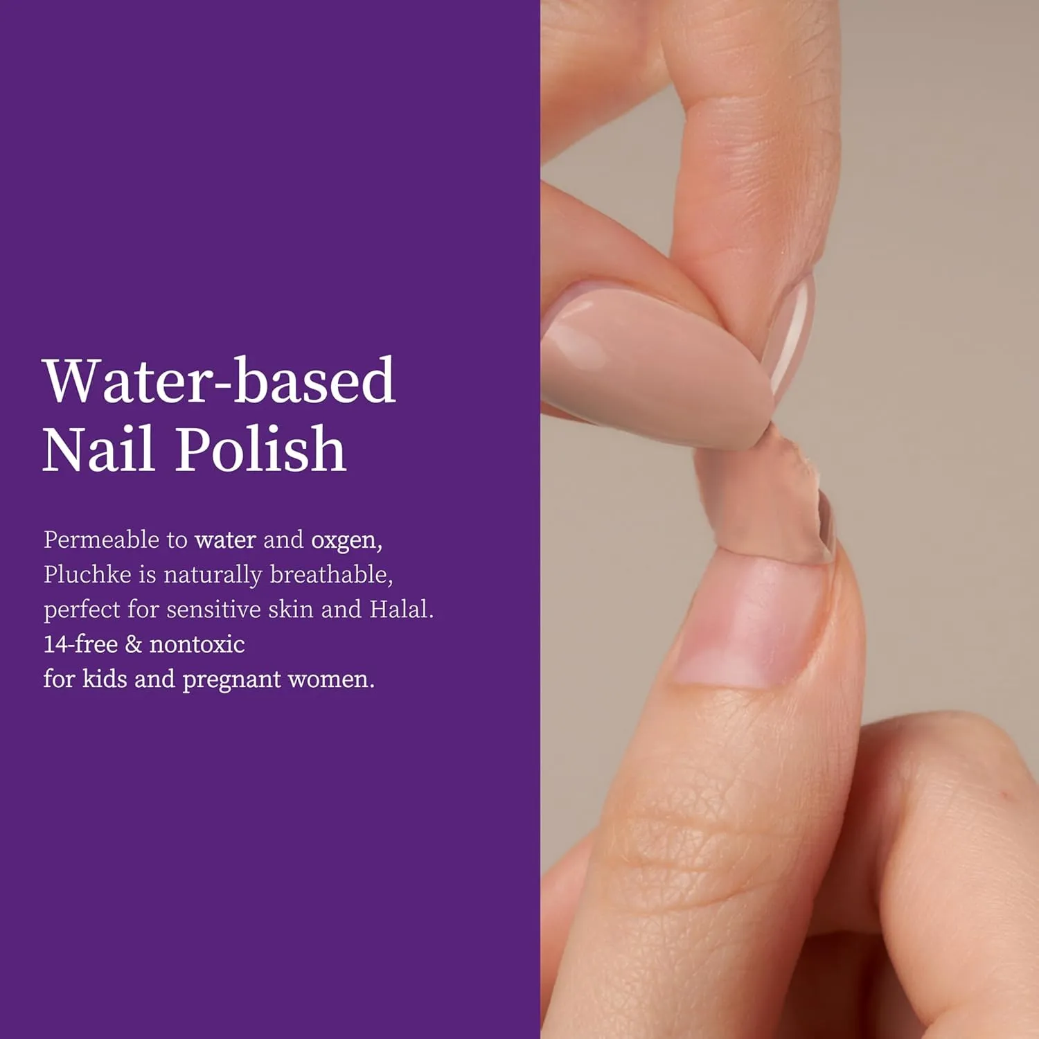 Breathable Halal Vegan Nail Polish – Water-Based 3pc Set (Blue & Sparkle   Clear Top Coat) | Non-Toxic, Eco-Friendly, 0.51 fl oz