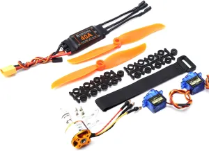Brushless Motor 2200KV 40A ESC 6035 Propeller 9G Micro Servo 2pcs for RC Plane Helicopter XT60 Plug
