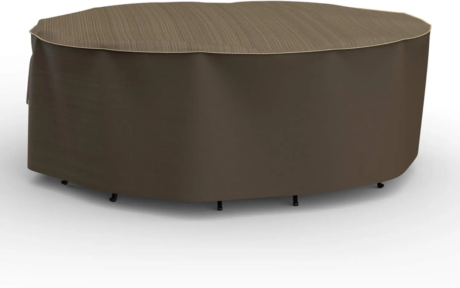 Budge StormBlock Hillside Oval Table and Chairs Combo Cover Premium, Outdoor, Waterproof, Extra-Large, Black and Tan Weave