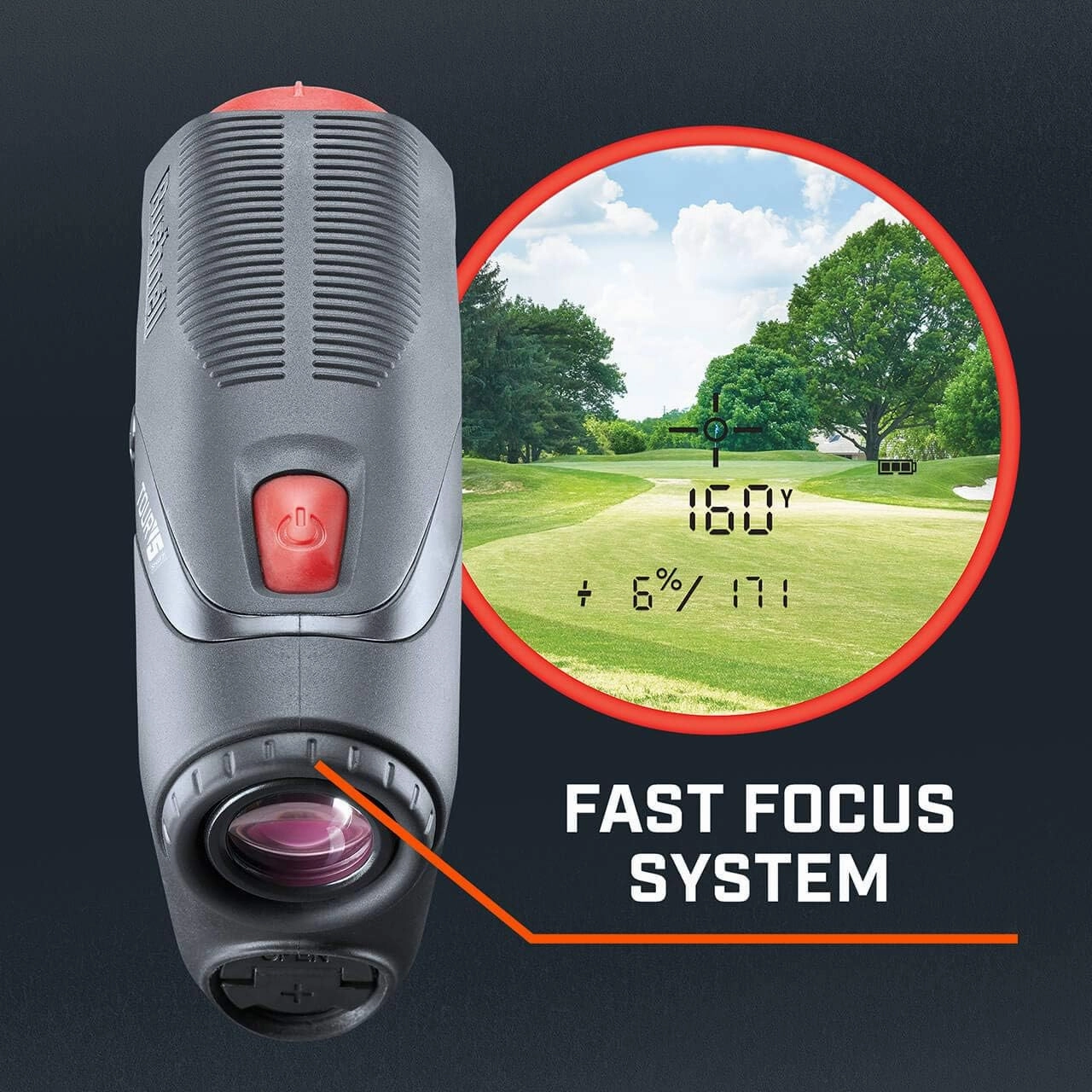 Bushnell Tour V5 Golf Laser Rangefinder Patriot Pack PlayBetter Bundle | with Carrying Case, Divot Tool, PlayBetter Microfiber Towel and Two Batteries | Best Golf Rangefinder | Pinseeker Jolt, 6X Mag | 201901P 201911P