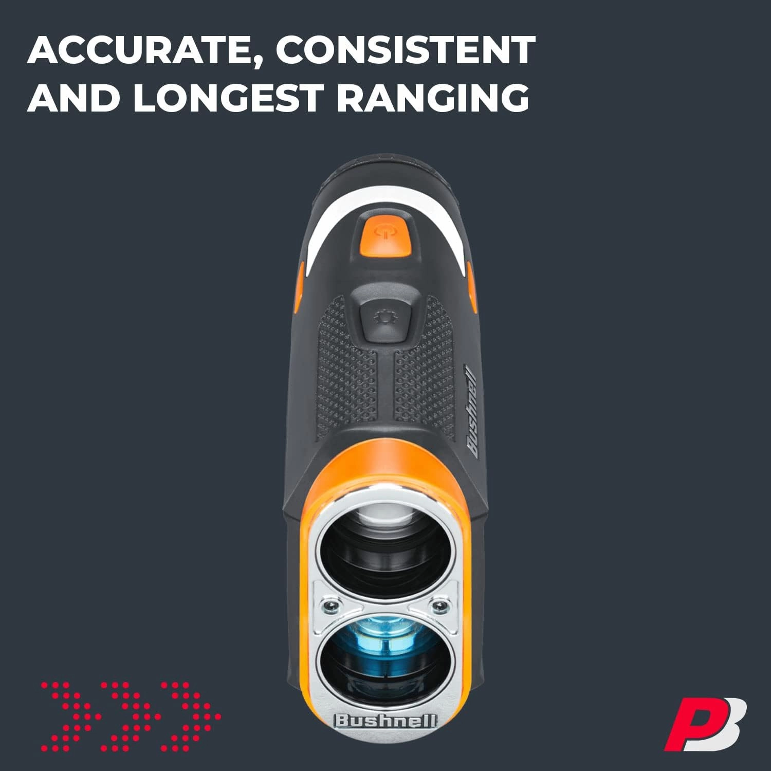 Bushnell Tour V6 Golf Rangefinder Gift Box Bundle - PinSeeker with Visual JOLT, BITE Magnetic Mount - includes PlayBetter Microfiber Towel & Extra CR2 Battery