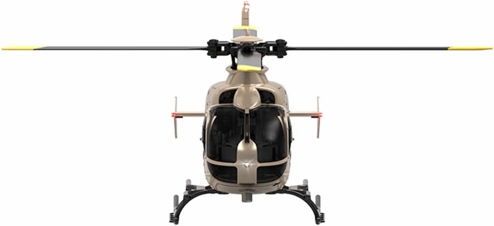 C123 1/36 Scale EC135 RC Helicopter, 2.4G 6CH Single-Rotor Remote Control Helicopter, 6G Mode & 6-Axis Gyro Aircraft Model Gift Toy for Adult - 1 Battery