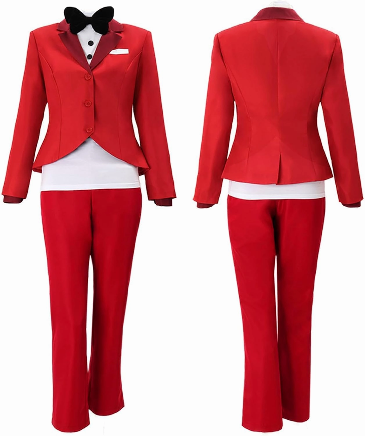 C-ZOFEK Red Cosplay Costume Full Set Outfit Coat Shirt Pants and Bow tie for Halloween