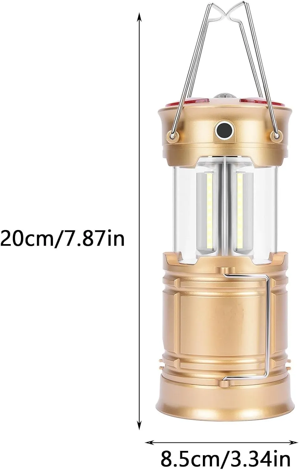 Camping Lantern, Rechargeable Tent Light, 7.87x3.35 Inch Portable Outdoor Lantern, Waterproof Led, Multiple Lighting Modes, (Various Colors) for Hiking, Camping, Adventures