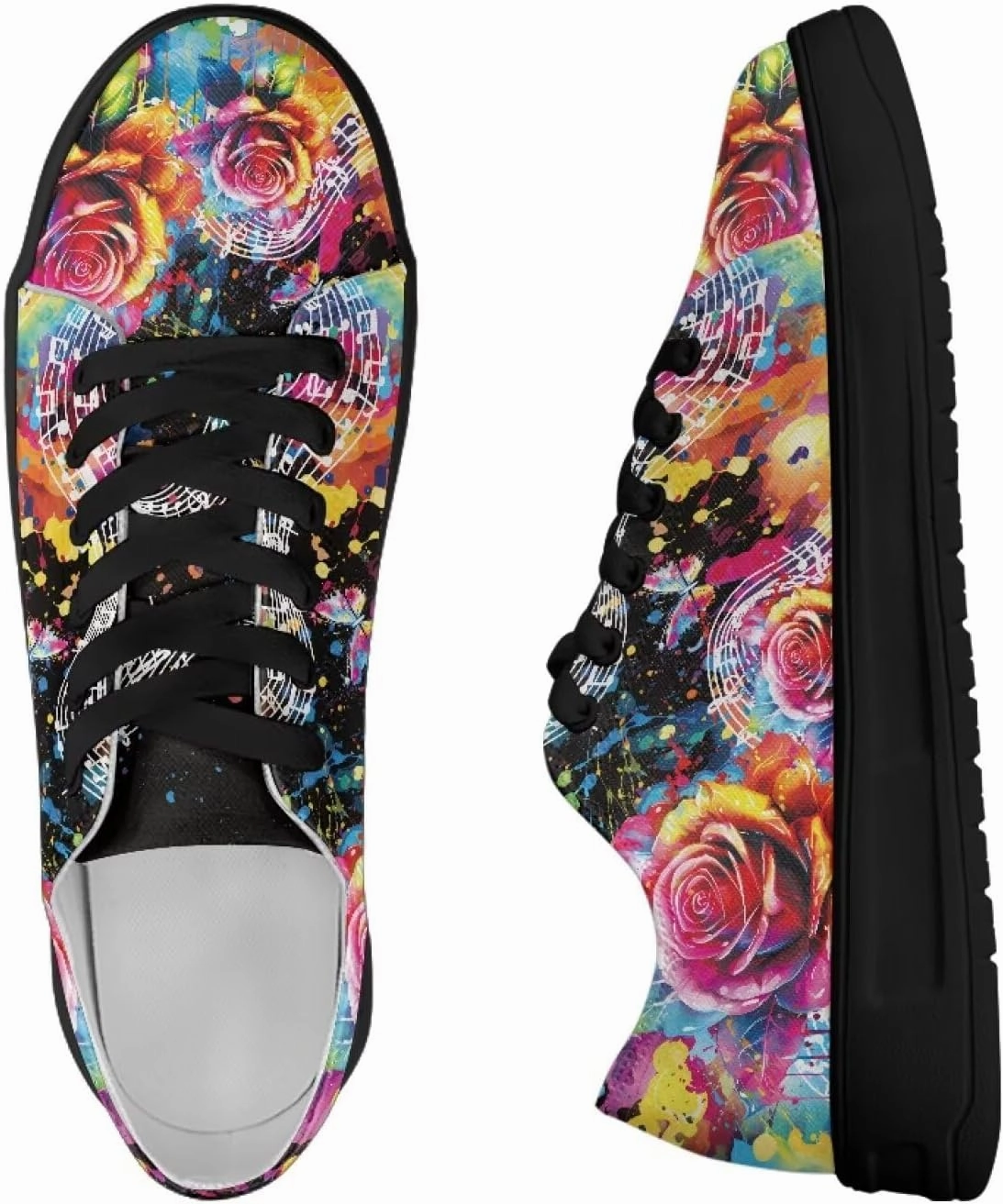 Canvas Sneakers for Women Low Top Lace Up Shoes Comfortable Canvas Tennis Shoes with Anti Skid EVA Sole Dressy Flats