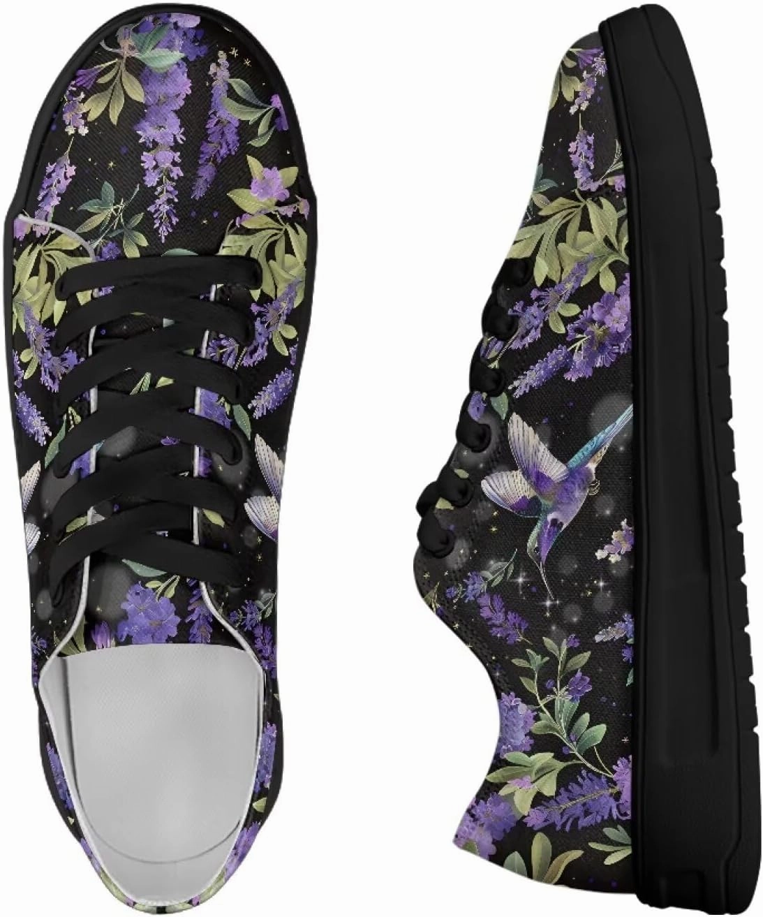 Canvas Sneakers for Women Low Top Lace Up Shoes Comfortable Canvas Tennis Shoes with Anti Skid EVA Sole Dressy Flats