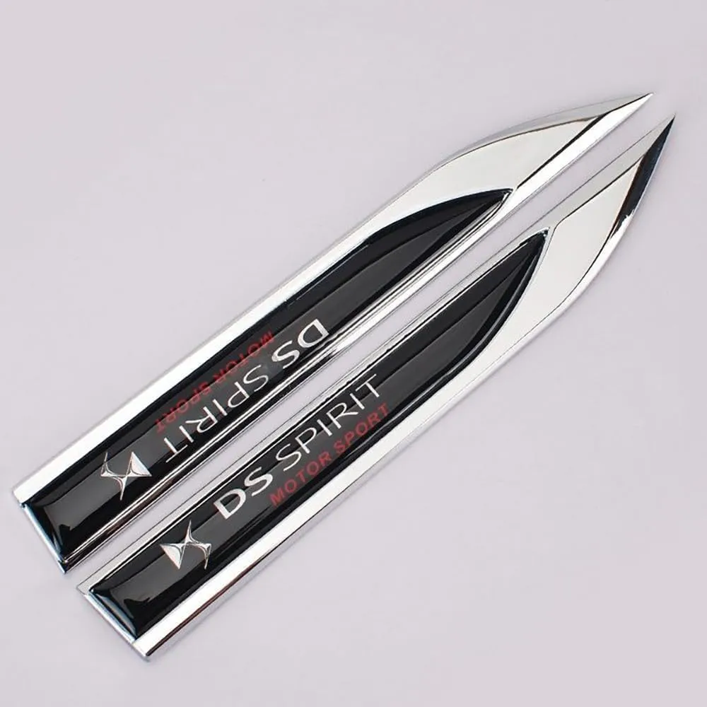 Car Emblem Sticker for DS Spirit DS3 DS4 DS4S DS5 DS 5LS DS6 DS7 Car Front and Rear Hood Trunk Grille Car Body Self Adhesive Sticker 3D Badge Decals Emblems