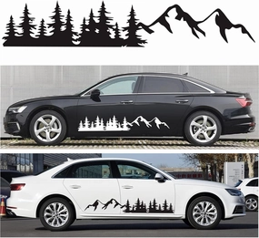 Car sticker decal for SUV RV Camper Off Road Tree Mountain Car Decal Forest Car Sticker