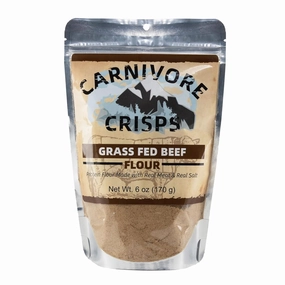 Carnivore CrispsGrass-Fed and Finished Beef Flour, Premium Beef flour for Cooking and Seasoning, Rich in Protein, Paleo & Keto Friendly, 6 oz