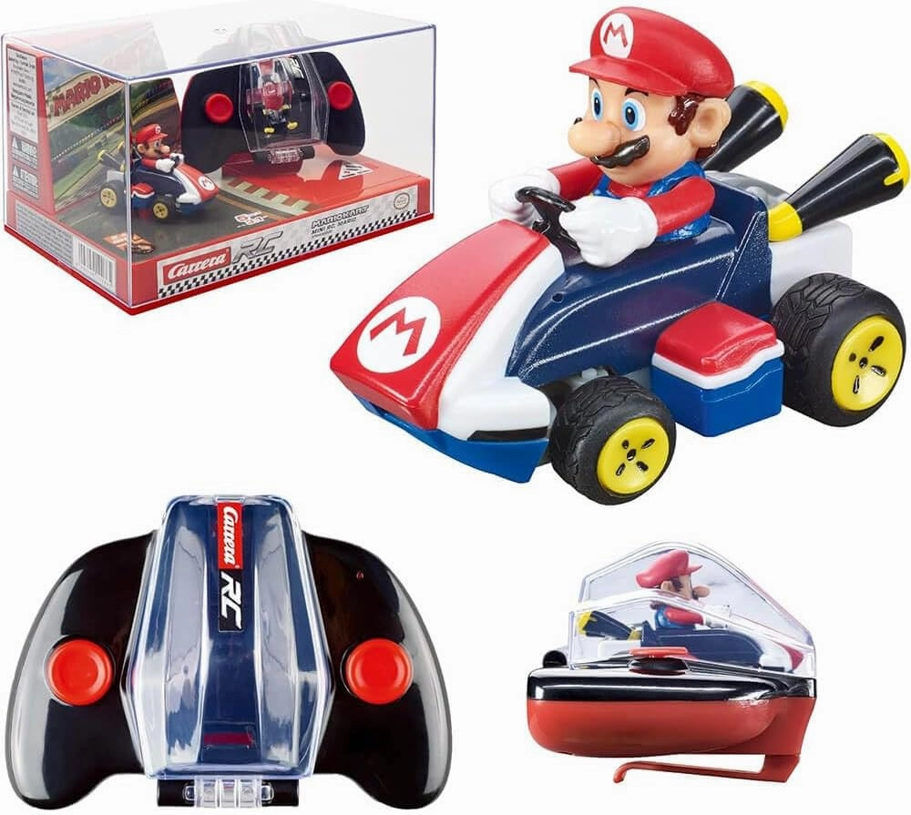 Carrera RC Nintendo Mario Kart 2.4 GHz Mini Collectible Radio Remote Control Toy Car Vehicle - Mario