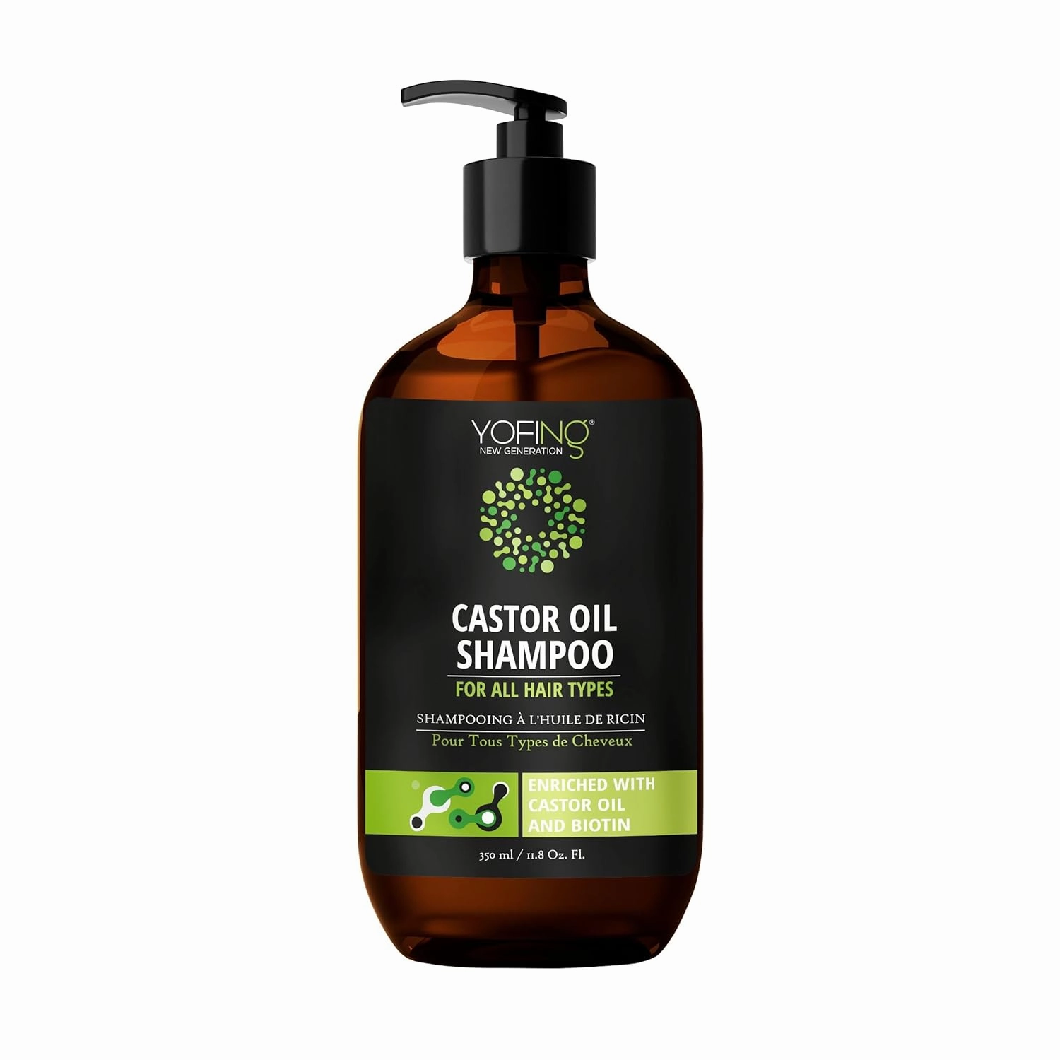 Castor Oil Shampoo with Biotin, Collagen and Dead Sea Minerals For Growth & Restores Volume Hair, For Thinning and Damaged Hair Paraben and Sulfate Free