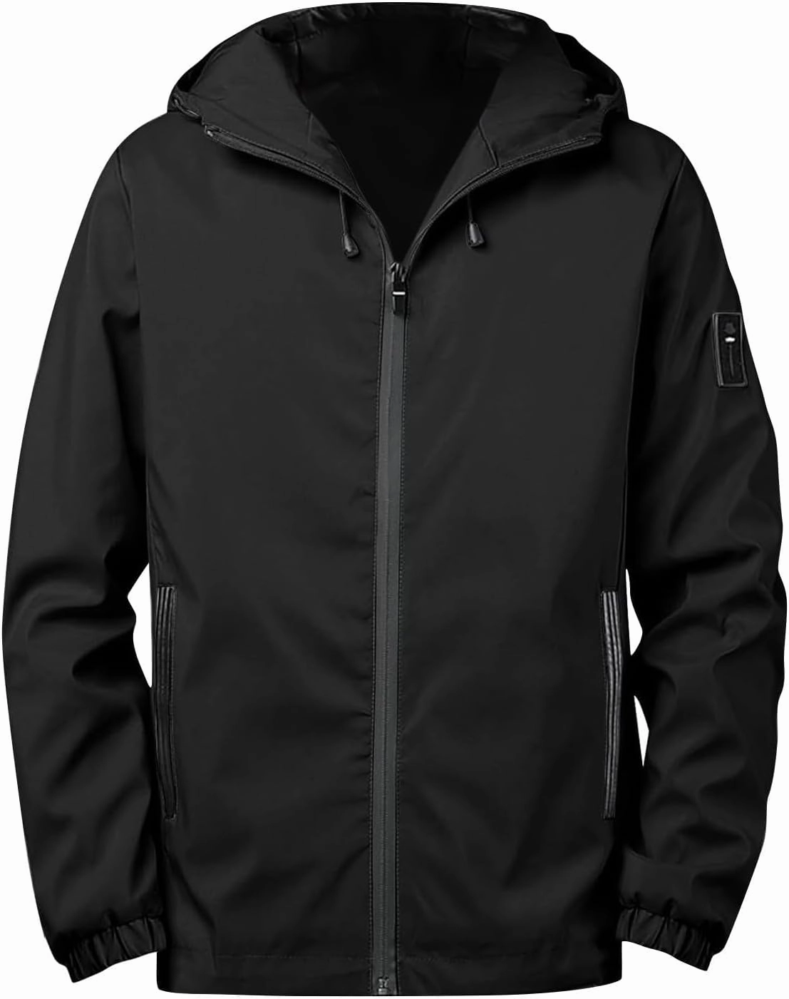 Casual Hoodies for Men Zip Up Long Sleeve Hooded Jacket Breathable Water Resistant Jacket Outdoor Hiking Sport Coat