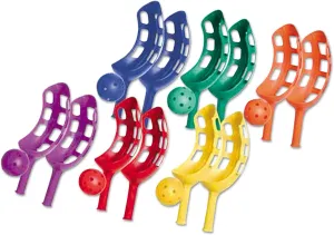 Champion Sports SBS1SET Scoop Ball Set, Plastic, Assorted Colors, 2 Scoops/1 Ball Per Set, 6 Sets