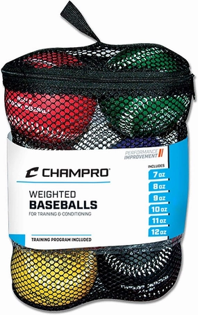 CHAMPRO Weighted Training Baseballs, Set of 6