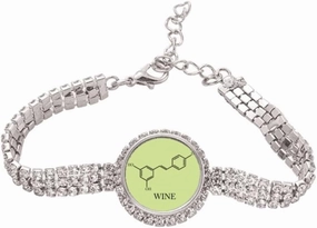 Checal Structure Alcohol Molecule Tennis Chain Anklet Bracelet Diamond Jewelry