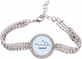 Checal Structure Alcoholic Diet Water Tennis Chain Anklet Bracelet Diamond Jewelry