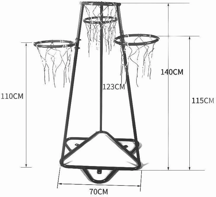 Children's Basketball Stand with 4 Basketball Frame Bracket Set with Ball for Home/Kindergarten