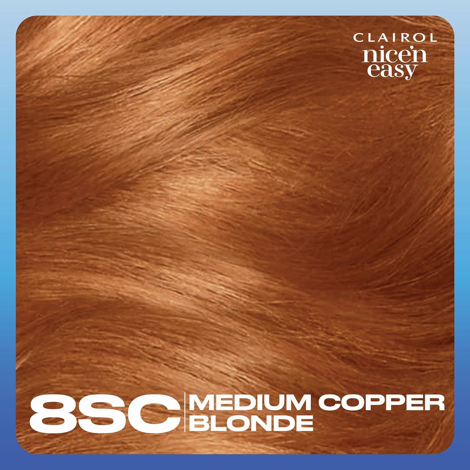 Clairol Nice'n Easy Permanent Hair Dye, 8SC Medium Copper Blonde Hair Color, Pack of 3