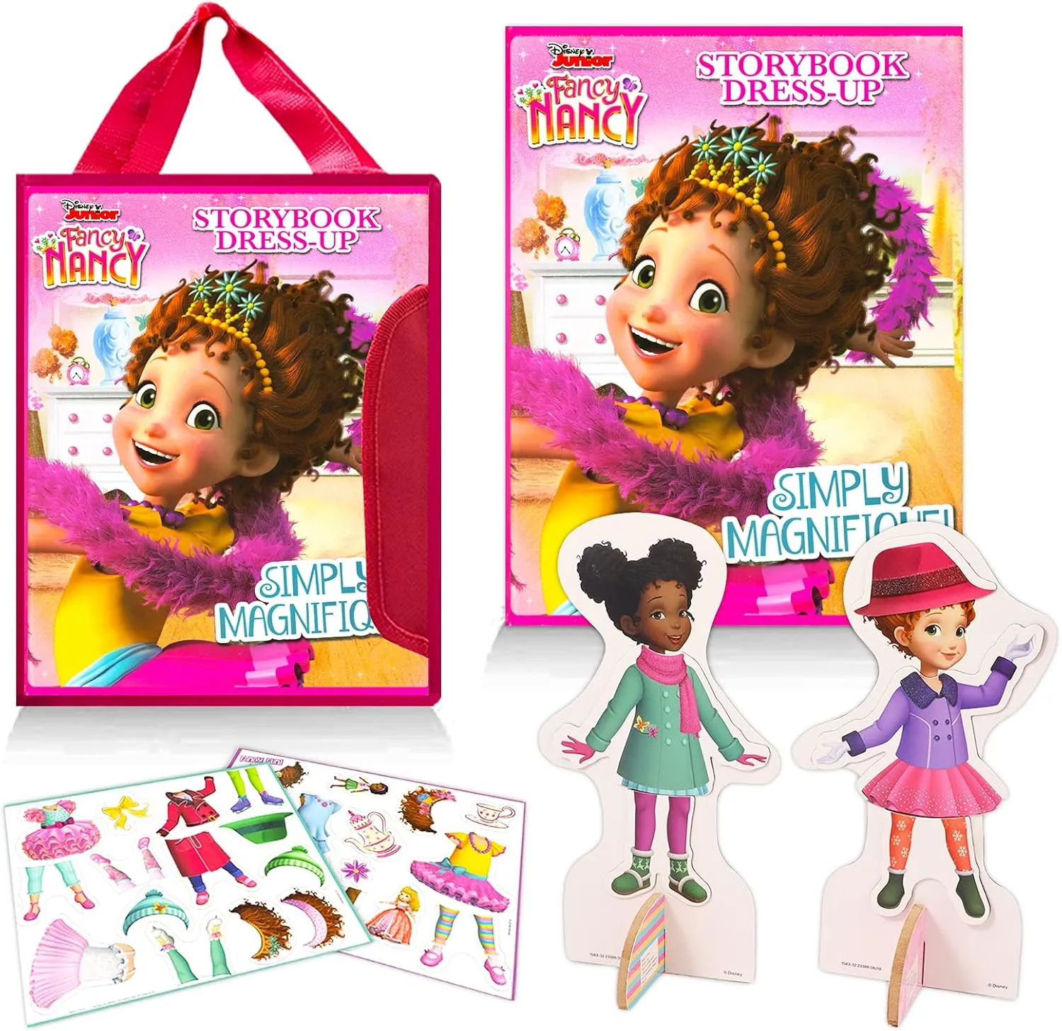Classic Disney Fancy Nancy Storybook Magnetic Dress Up Activity Pack for Girls ~ 42 Pc Activity and Coloring Set with Characters and Accessories (Fancy Nancy Playset)