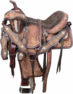 Classic Quality Handmade Leather Premium Comfort Western Barrel Racing Trail Equestrian Horse Saddle Size 14"-18" inches Seat Antique Barrel