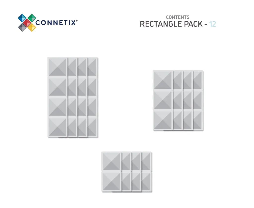 Clear Rectangle Pack 12pc