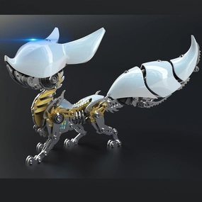 Colorful 3D Metal Puzzles for Adults Fox with Light, DIY 3D Mechanical Fox Metal Model Kits to Build for Adults with Tool, Desktop Model Kits Building Toys for Adults/Teens (C)