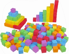 Colorful Foam Cubes, 216 pcs, 1-inch, Multicolor Blocks for Crafts, Counting, Math, Sorting, and Classroom Activities
