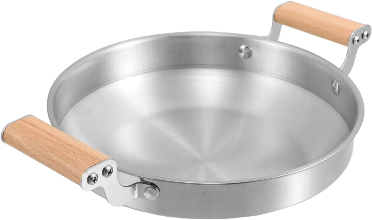 Compact Stainless Steel Seafood Pot with Double Wooden Handles Versatile Stock Pot for Home Cooking Camping and Outdoor Use Enhanced Heat Distribution Lightweight Design