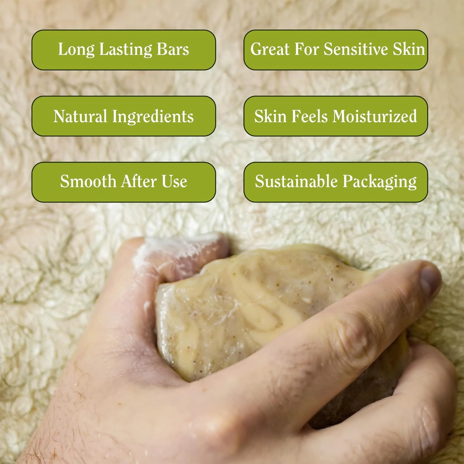 CompassSoap Natural Bar Soap for Women & Men | Skin-Friendly & Chemical-Free Hand Made Soap Bar Gift Set | Best Exfoliating and Cleansing Bar Soap for Men & Women | 5 Oz. Variety Pack of 5