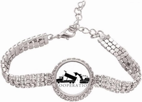 Cooperative Transport Sediment Trucks Tennis Chain Anklet Bracelet Diamond Jewelry