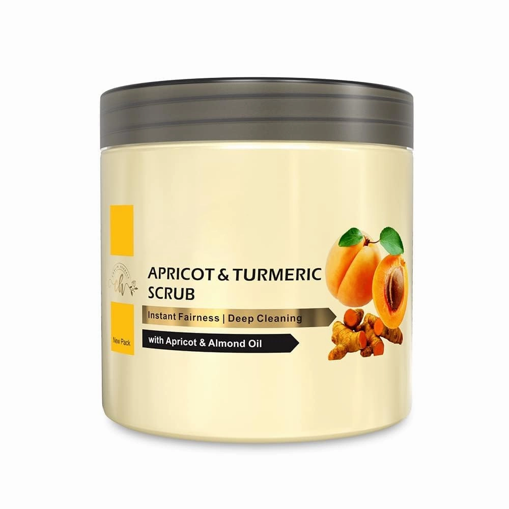 Corl-in Glow Apricot & Turmeric Scrub | Instant Glow, Deep Cleaning, with Apricot & Almond Oil | Face & Body | For Men & Women - Scrub for Face Tan Removal | 800g