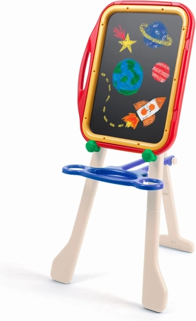 Crayola® Tripod Easel, 4-in-1 Magnetic, Dry-Erase, Chalkboard & Painting Surfaces, Adjustable Height, Comprehensive Art Accessories, Ages 3 
