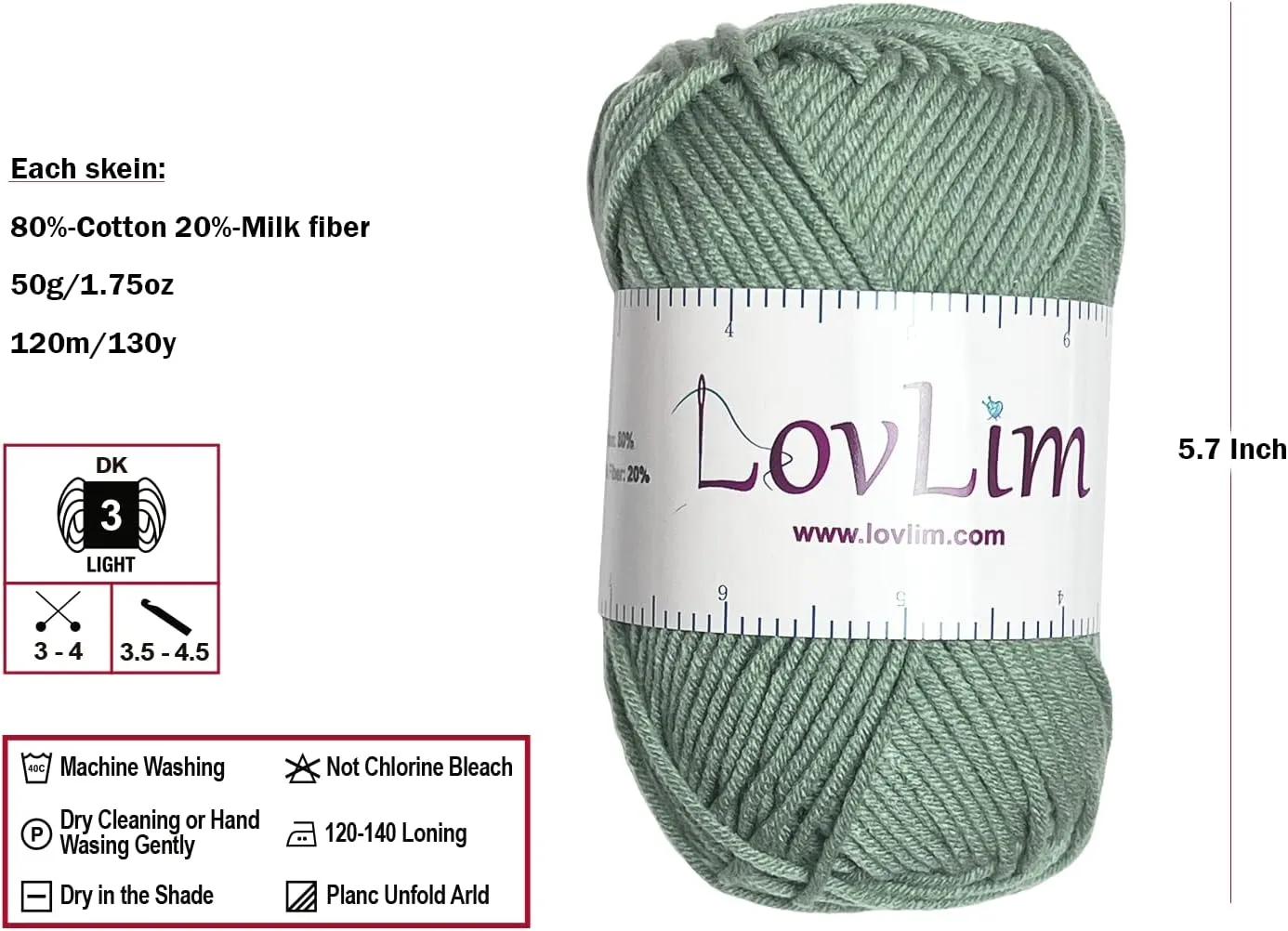 Crochet Yarn, 10x50g Soft Cotton Yarn Skeins, 1200  Yards, for Crochet and Knitting, Free Crochet/Amigurumi Patterns, Craft DK Yarn Perfect Starter Kit (Autumn)
