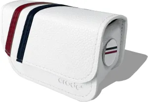 CRODE Golf Ball Bag and Tee Holder with Ball Marker, 3 in 1 Golf Ball Storage Carry Pouch, 2-Ball Capacity, Premium Leather