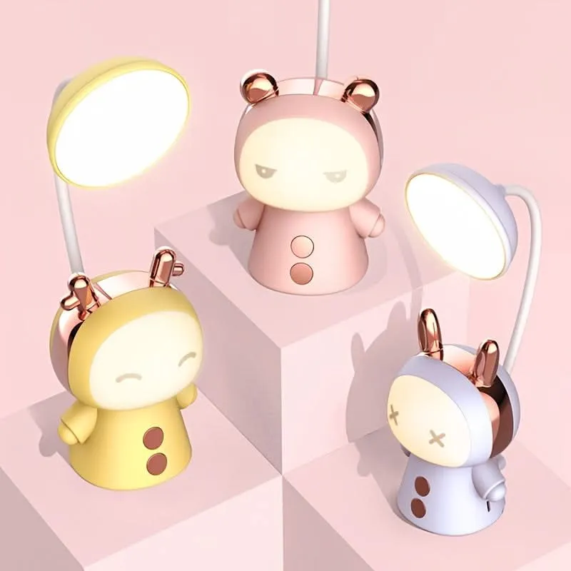 Cute Doll Eye Protection LED Table Lamp – Foldable Light