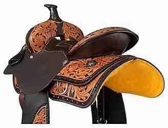 D&L SADDLERY Western Barrel Racing Horse Saddles Trail Equestrian Horse Saddle Classic Quality Premium Leather Comfort for Horse Riding Size:10-18 inches Seat Available, JH01