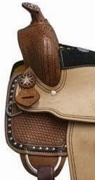 D&L SADDLERY Western Barrel Racing Horse Saddles Trail Equestrian Horse Saddle Classic Quality Premium Leather Comfort for Horse Riding Size:10-18 inches Seat Available, JH07