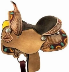 D&L SADDLERY Western Barrel Racing Horse Saddles Trail Equestrian Horse Saddle Classic Quality Premium Leather Comfort for Horse Riding Size:10-18 inches Seat Available, JH11