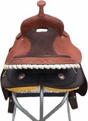 D&L SADDLERY Western Barrel Racing Horse Saddles Trail Equestrian Horse Saddle Classic Quality Premium Leather Comfort for Horse Riding Size:10-18 inches Seat Available, JH13
