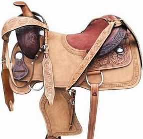 D&L SADDLERY Western Barrel Racing Horse Saddles Trail Equestrian Horse Saddle Classic Quality Premium Leather Comfort for Horse Riding Size:10-18 inches Seat Available, JH15