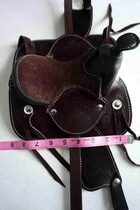 D&L SADDLERY Western Barrel Racing Horse Saddles Trail Equestrian Horse Saddle Classic Quality Premium Leather Comfort for Horse Riding Size:10-18 inches Seat Available, JH17