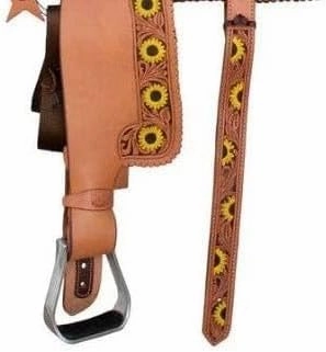 D&L SADDLERY Western Barrel Racing Wooden Tree Horse Saddles Handmade Leather Comfort for Horses Trail Equestrian Tooled Carved Horse Saddle Riding Size: 10-18 inches Seat, EQ10