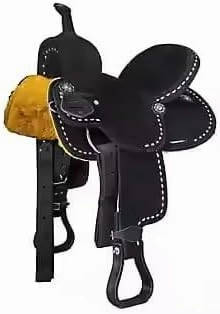 D&L SADDLERY Western Barrel Racing Wooden Tree Horse Saddles Handmade Leather Comfort for Horses Trail Equestrian Tooled Carved Horse Saddle Riding Size: 10-18 inches Seat, ER02