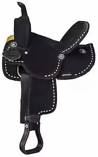 D&L SADDLERY Western Barrel Racing Wooden Tree Horse Saddles Handmade Leather Comfort for Horses Trail Equestrian Tooled Carved Horse Saddle Riding Size: 10-18 inches Seat, ER02